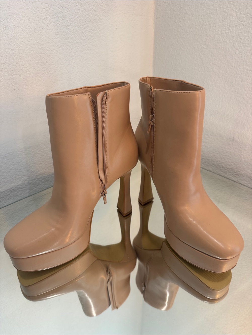 INC International Concepts Tan Platform Ankle Booties